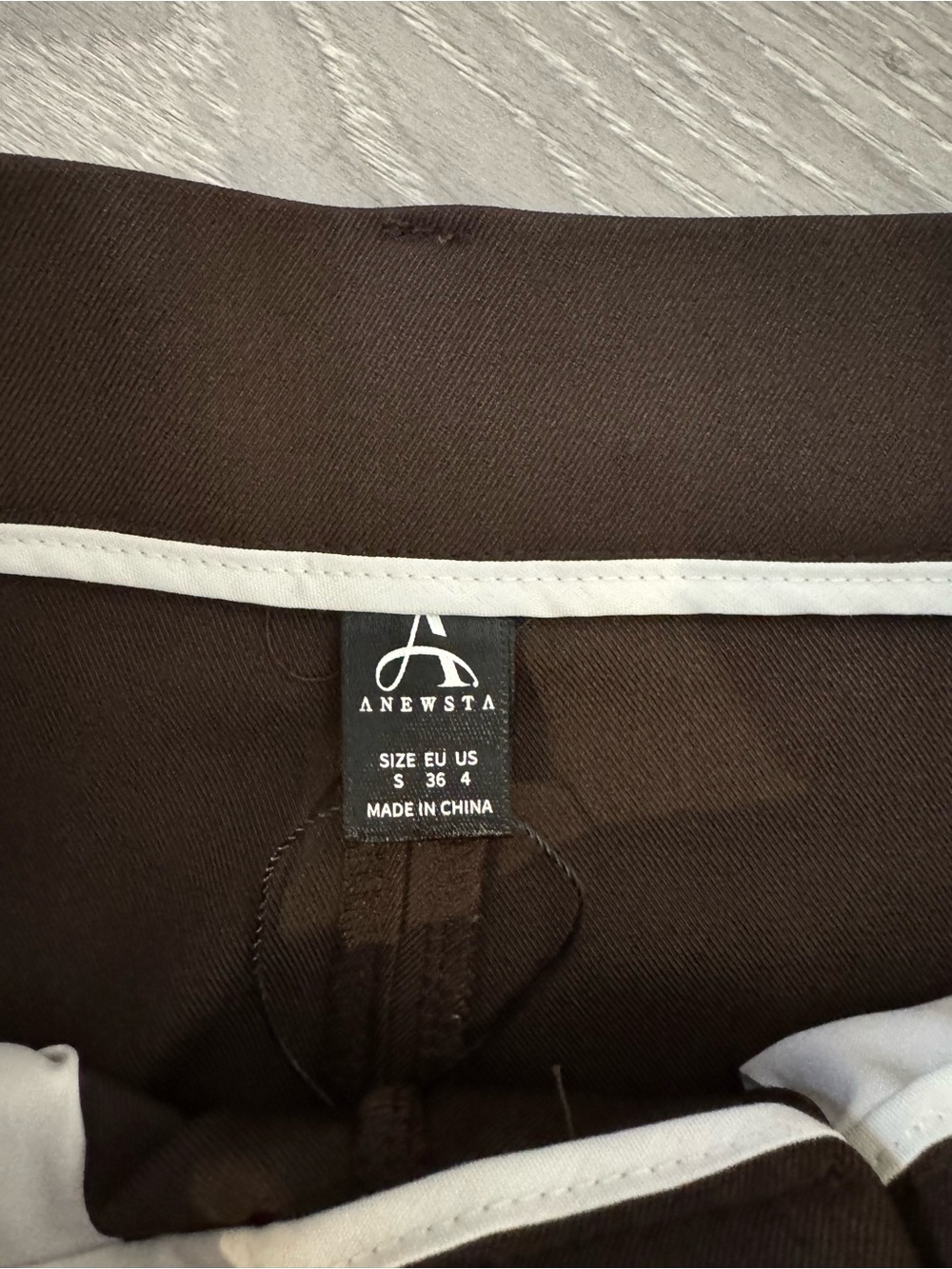 High-Waist Wide-Leg Women's Trousers - Brown - Picture 4 of 6